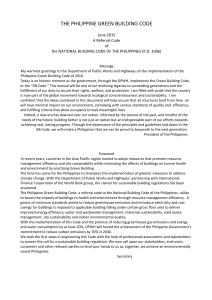Philippine Green Building Code (2015) - Sustainability Standards