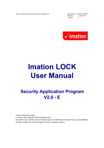 ImationLOCKv20-E Manual