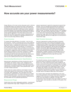 How Accurate are your Power Measurements - Yokogawa