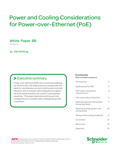 PoE Power & Cooling Considerations: White Paper 88