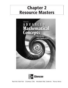 Glencoe Adv. Math Concepts - Chapter 2 - Resource Masters
