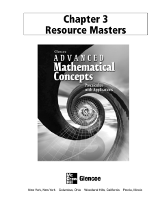Glencoe Adv. Math Concepts - Chapter 3 - Resource Masters