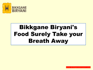 Bikkgane Biryani's Food Surely Take your Breath Away - Bikkgane Biryani
