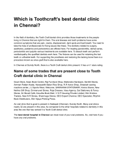 Which is Toothcraft’s best dental clinic in Chennai