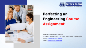 Perfecting an Engineering Course Assignment uk uae australia germany saudi arabia PPT