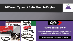 Different Types of Belts Used in Engine-converted