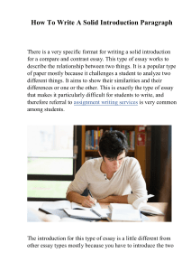 How To Write A Solid Introduction Paragraph