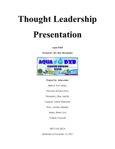 Leadership and Decision-making: Thought Leadership Presentation