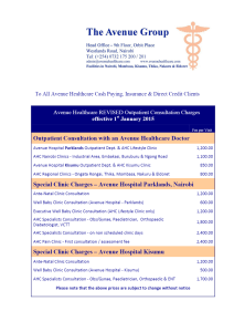 Hospital Rates PDF - Avenue Healthcare