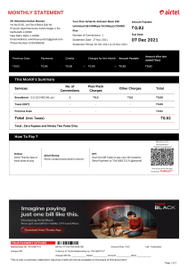 FIXED LINE Bill 01142878485 FT2207I004585206