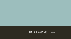 Data analysis