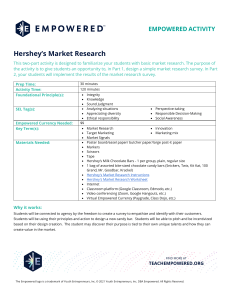 Hershey's Market Research Printable Virtual