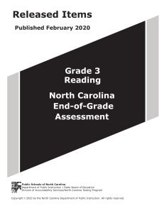 2020  EOG Reading Grade3 ReleasedForm