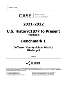 USH Trad Bench 1 Jefferson MS 2021-2022 