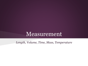 6th Grade Measurement