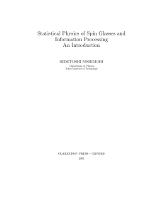 Statistical physics 