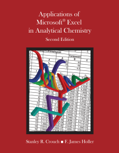 Stanley R. Crouch  F. James Holler - Applications of Microsoft Excel in analytical chemistry-Brooks Cole (2014)