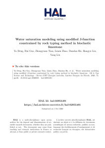 Water saturation modeling using modified J-function