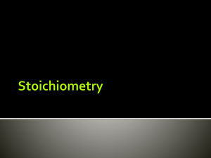 Stoichiometery Notes
