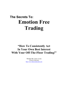 Emotion Free Trading Book