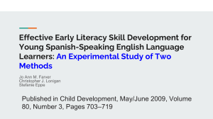 Effective Early Literacy Skill Development 
