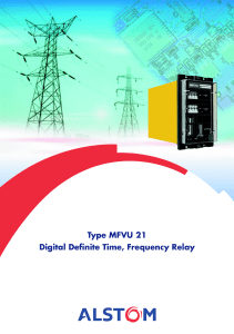 MFVU 21 Digital Frequency Relay Technical Specs