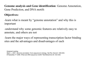 Genome annotation