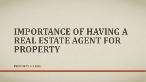 Importance of Having a Real Estate Agent