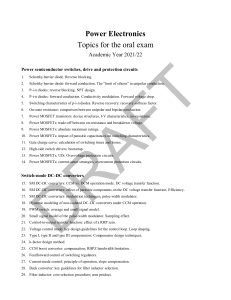 topics for the oral exam