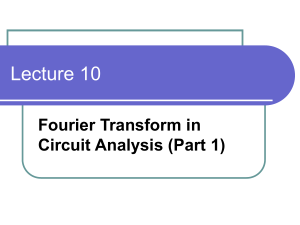 Fourier Transform in Circuit Analysis Part 1 