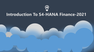 S4 HANA Finance with Activate Methodolgy 