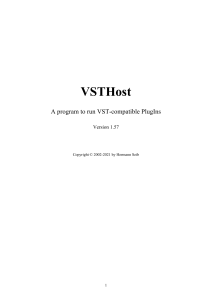 VSTHost VST-plugin manual