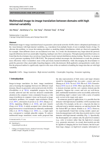 Multimodal image-to-image translation between doma
