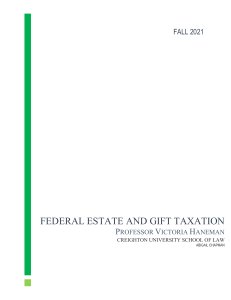 Federal estate and gift taxation