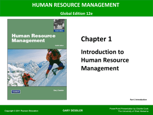 Human Resource Management Introduction