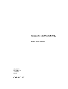 Oracle9i SQL-Slide & Guide-I