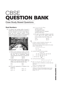 CBSE Case Study Based Questions  for Revision