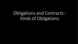 05 Obligations - Kinds of Obligations