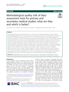 Methodological quality risk of bias assessment too