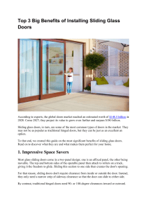 Top 3 Big Benefits of Installing Sliding Glass Doors
