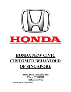 \Honda Customer Behaviour of Singapore