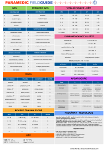 Príručka pre záchranárov: GCS, vitálne funkcie, APGAR