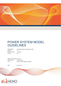 Power Systems Model Guidelines PUBLISHED