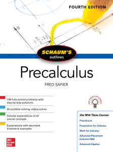 Schaum’s Outline of Precalculus by Fred Safier