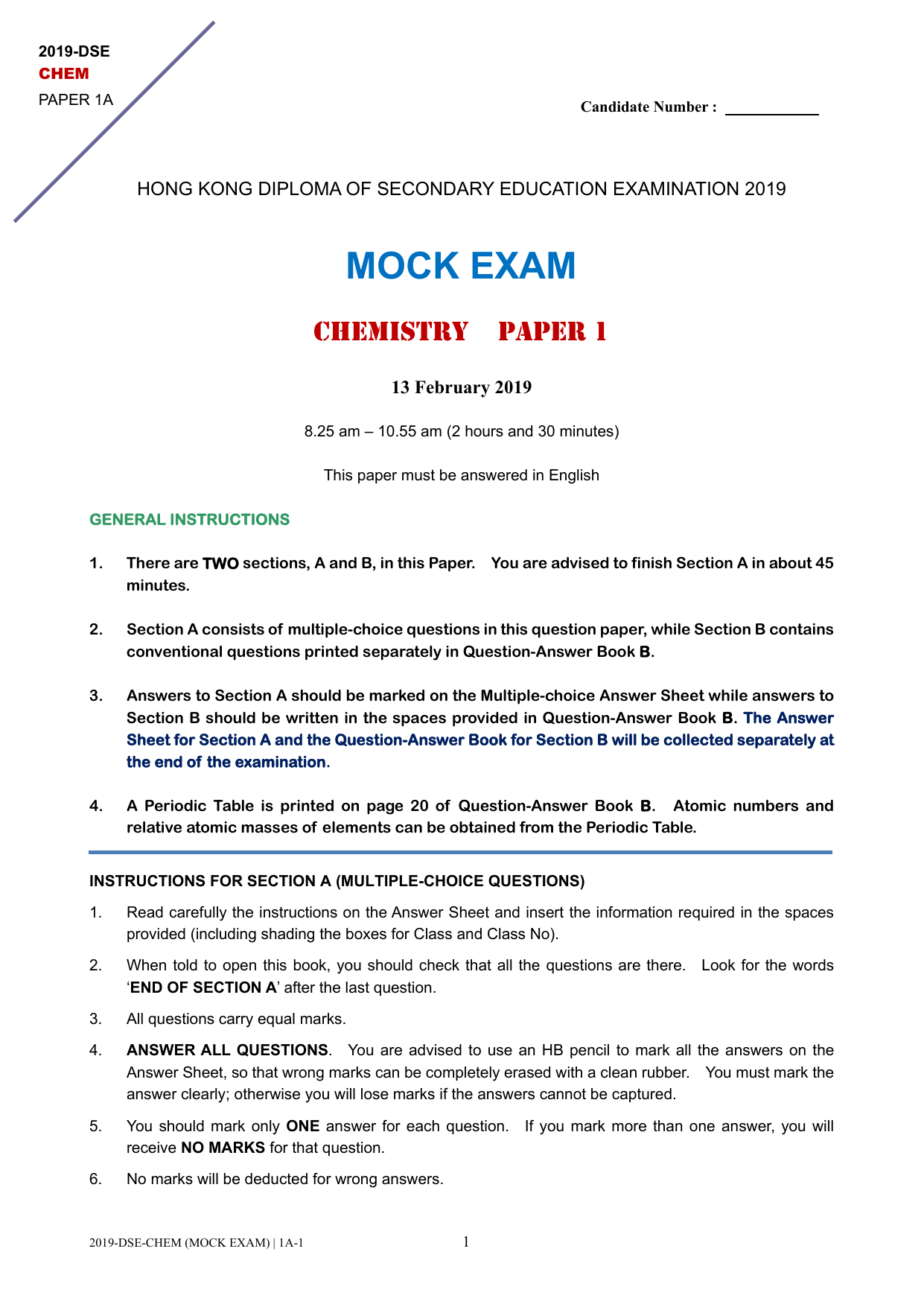 2019 DSE CHEM Mock Exam 1A.pdf