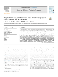 Design of a low cost, smart and stand-alone PV cold storage system using a domestic split air conditioner