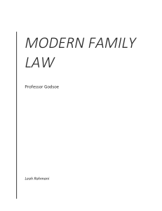 Family Law Outline - Godsoe 