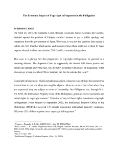The Economic Impact of Copyright Infringement in the Philippines