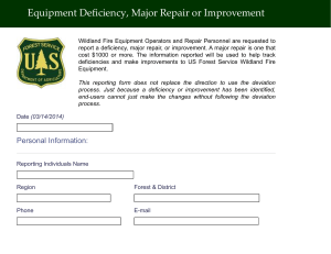 Equipment Deficiency Report