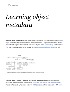 Learning object metadata - Wikipedia1